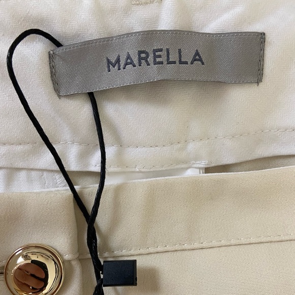 Marella Babele Chino Trousers Cream 6 New With Tags - Picture 4 of 6